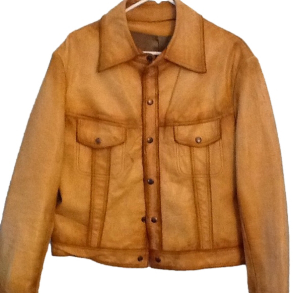 Vintage Adam & Eve 1960s Distressed Leather Western Moto Bomber Jacket Biker Y2K